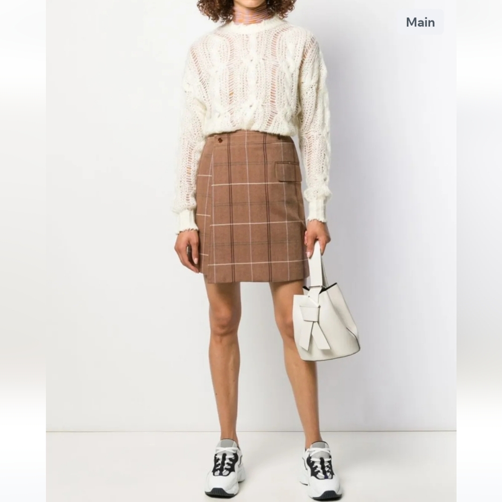 Acne Studios Plaid Wrap Skirt 32/xxs